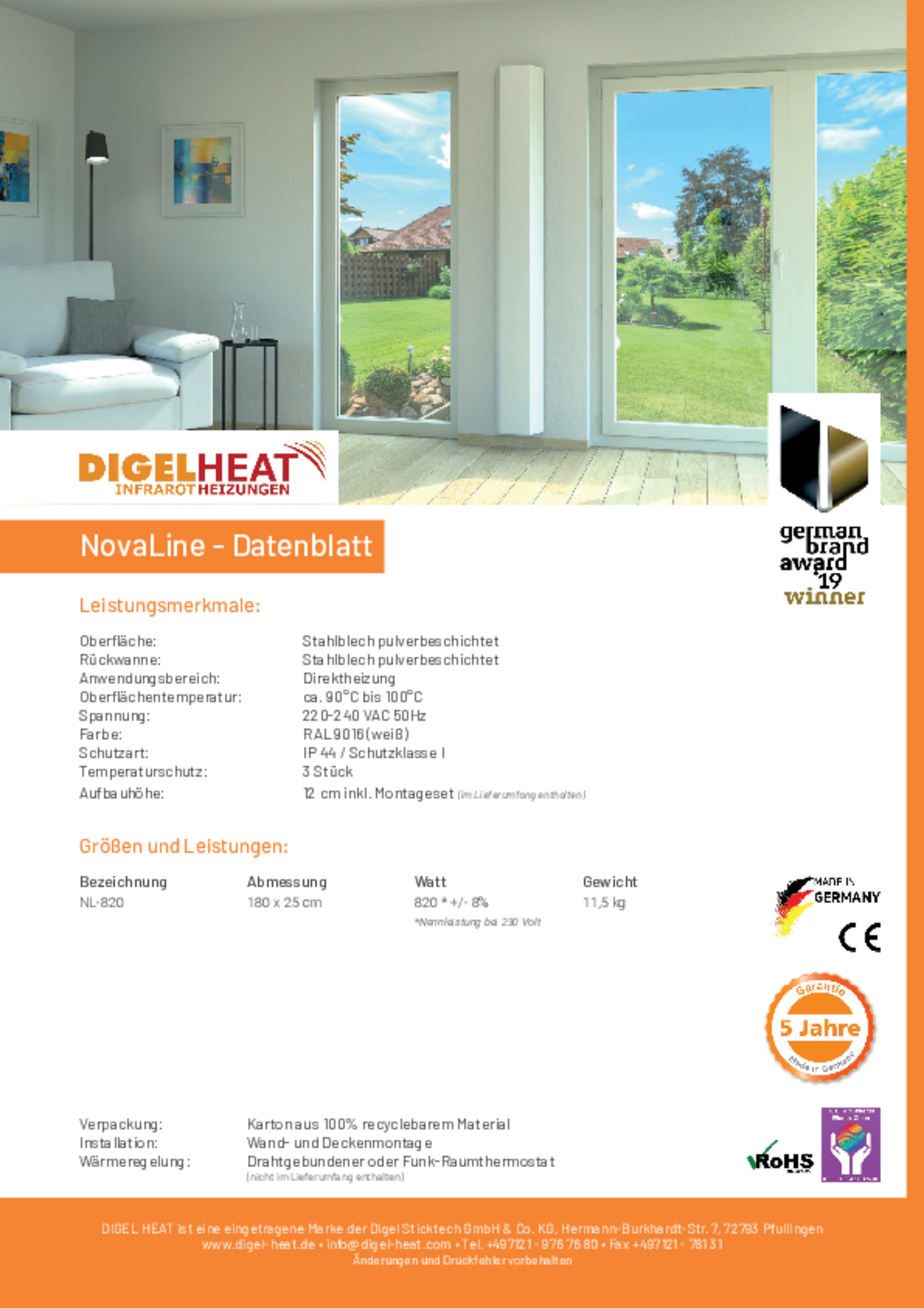 Digel Heat Datenblatt bei Elektrotechnik Grimm GmbH in Satteldorf